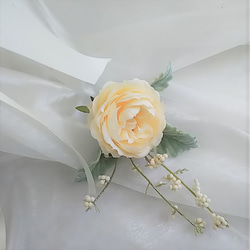 クリーム色バラ と 小花 の ウェディングブーケ  アーティフィシャルフラワー ns721 8枚目の画像