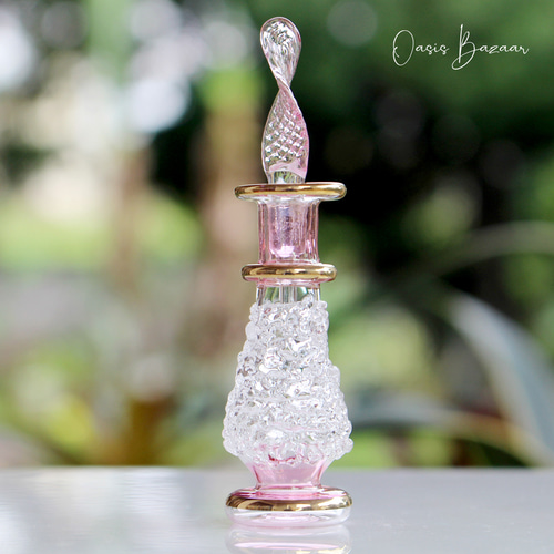 ガラスのアンティーク香水瓶2本セット