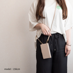 全機種対応 スマホケース 縦向き 手帳型 【 Simple 】スマホショルダー くすみカラー 母の日 AA76A 7枚目の画像
