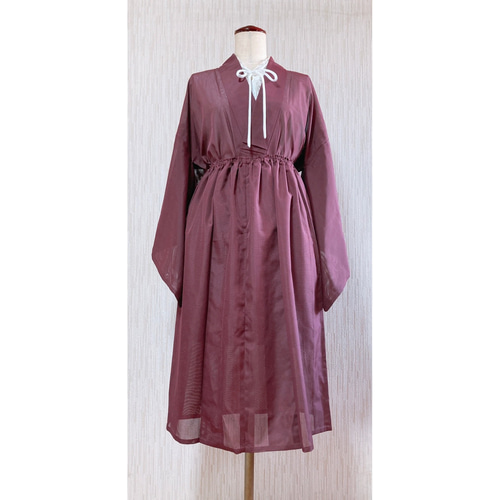 展示品◇着物リメイク◇ セットアップ紺系総柄ベルト付き1点もの