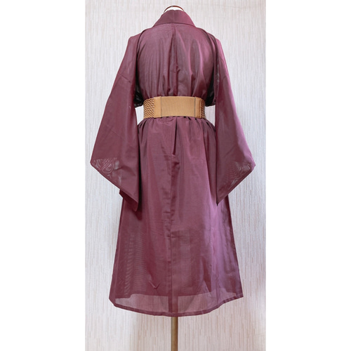 展示品◇着物リメイク◇ セットアップベルト2つ付きブラウン1点もの