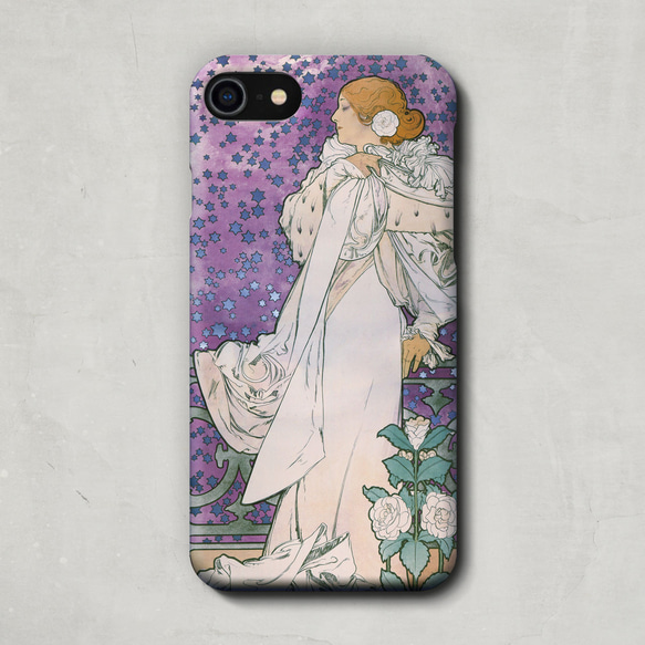 スマホケース / アルフォンス ミュシャ「椿姫 (1896)」 iPhone 全機種対応 イラスト 絵画 個性的 名画 3枚目の画像