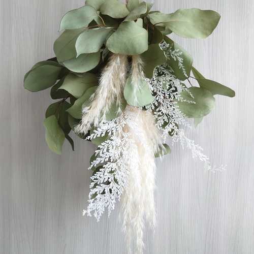 パンパス＆ポポラスSimple bouquet【スワッグ】受注製作・初販10