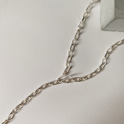 silver925  long deformation chain　ネックレス 8枚目の画像
