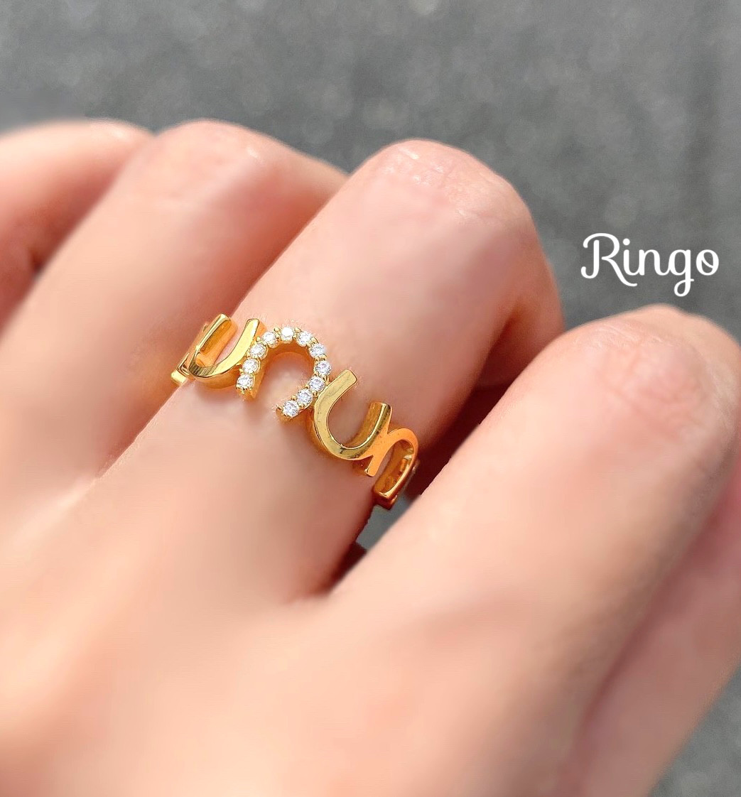 ハッピーモチーフ♬の(馬蹄)ホースシューsilver925Ring R2428