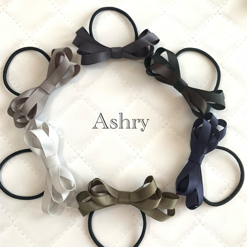 ♡ハンドメイド♡ヘアゴムリボン 細リボンヘアゴムB 大人も子どもも リボン ハンドメイド 学校