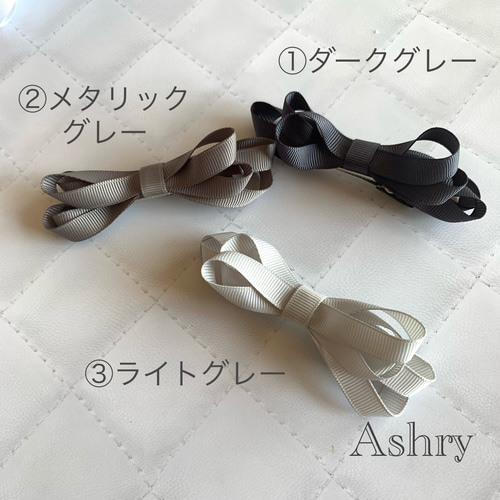 細リボンヘアゴムB 大人も子どもも リボン ハンドメイド 学校 入学