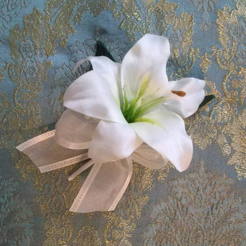 白百合とバラのクラッチブーケ その他オーダーメイド Green-Rose 通販
