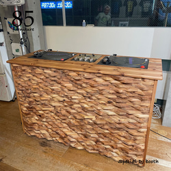 DJブース】 DJテーブル レコードラック サスティナブル 無垢材