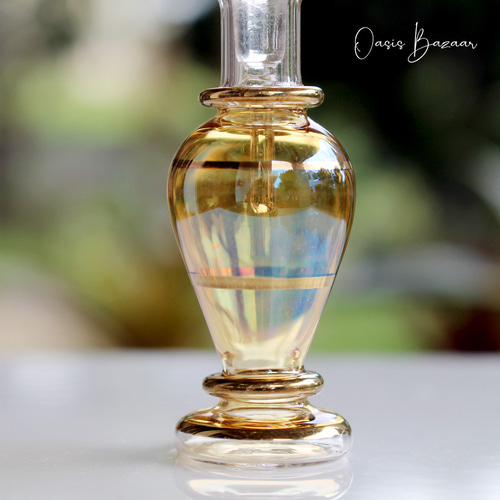 ガラスの香水瓶 GOLD［Sサイズ］エジプトガラス香水瓶 パフュームボトル アロマ