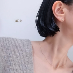 【K10】スキンジュエリー*素肌に馴染む輝き*K10ペタルチェーンネックレス 6枚目の画像