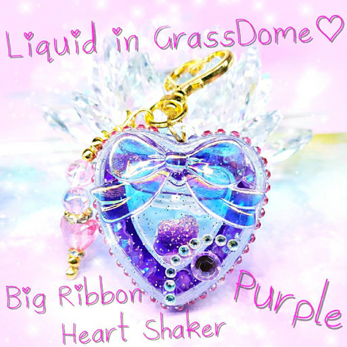 ꫛꫀꪝ❤️数量限定❗液体ガラスドーム リボン ハートシェイカー