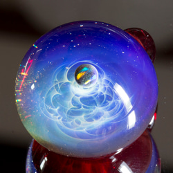 玻璃中的宇宙 玻璃珠墜飾  gx318 第6張的照片