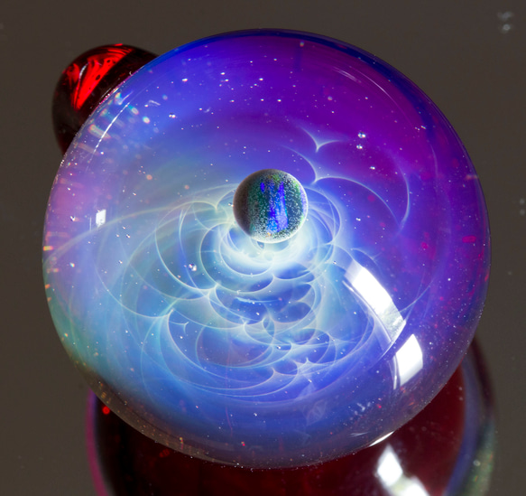 玻璃中的宇宙 玻璃珠墜飾  gx318 第4張的照片