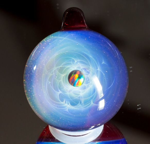 玻璃中的宇宙 玻璃珠墜飾  gx318 第8張的照片