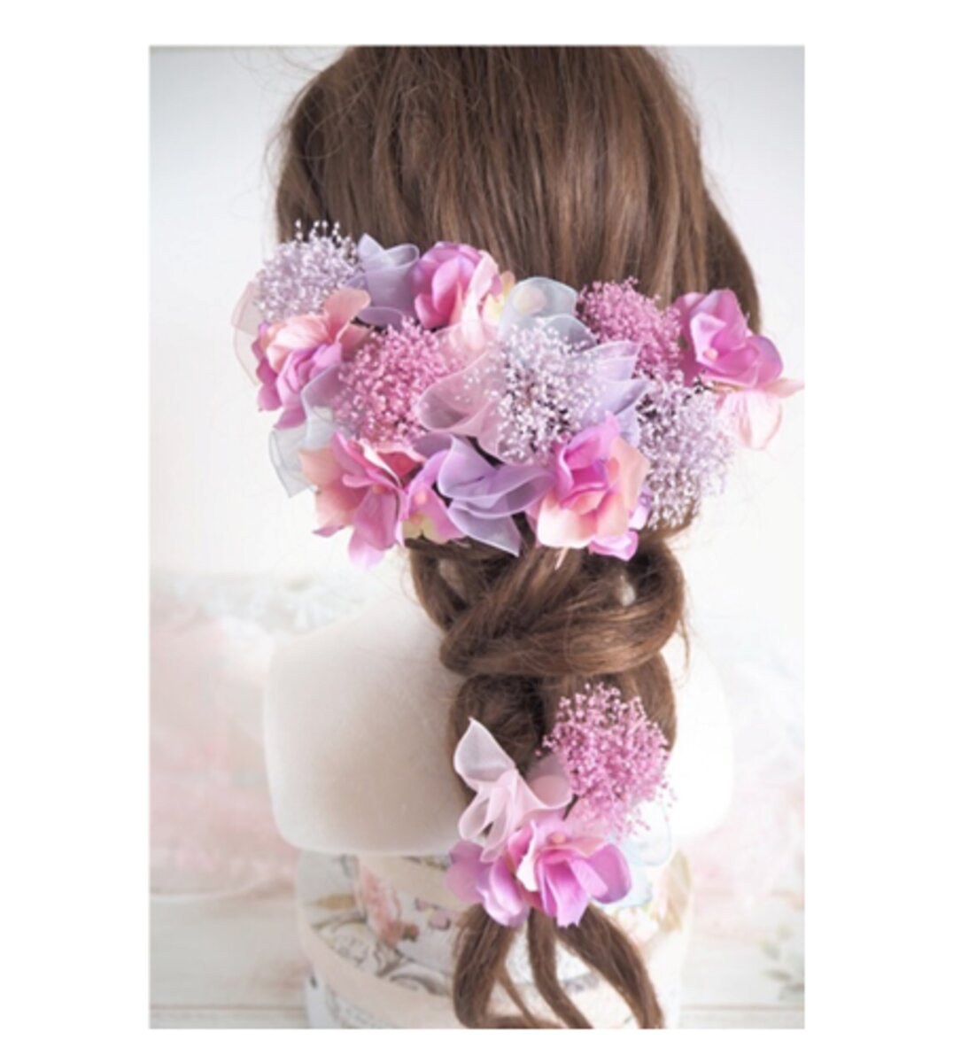 ♔パステルカラー　リボンウエディング　ヘッドドレス♔結婚式＊成人式＊卒業式＊ブライダル＊髪飾り＊前撮り＊