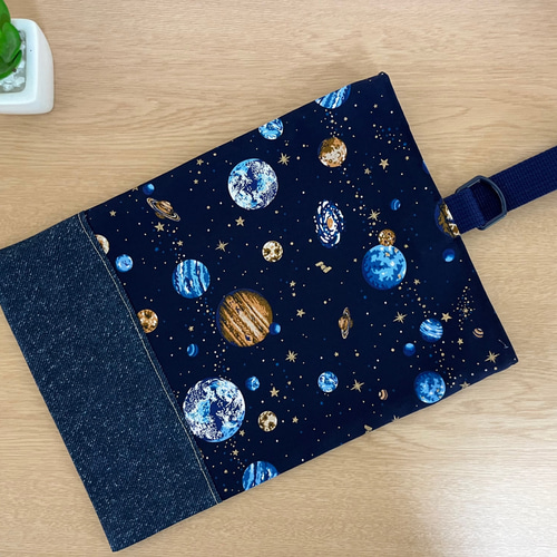 ☆宇宙 宇宙柄 銀河 上履き入れ 靴袋 上靴入れ 男の子 シューズバッグ