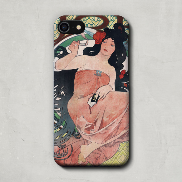 スマホケース / アルフォンス ミュシャ「ジョブ (1898)」 iPhone 全機種対応 イラスト 個性的 絵画 名画 3枚目の画像