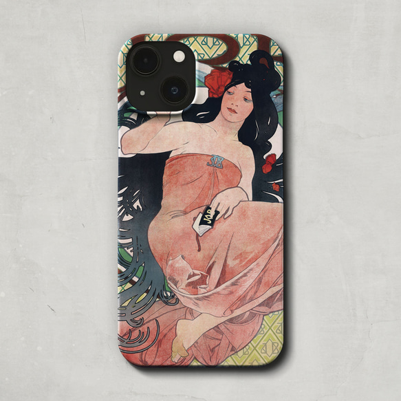 スマホケース / アルフォンス ミュシャ「ジョブ (1898)」 iPhone 全機種対応 イラスト 個性的 絵画 名画 1枚目の画像