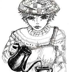 h*☆様 手描きイラスト　ハガキサイズ Yahoo!オークション - 手描きイラスト538 ハガキサイズ