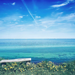 青い空と海、元気をくれる風景 アートプリントポスター 5枚目の画像