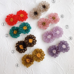 flower hair accessory お花のパッチンピン 2枚目の画像