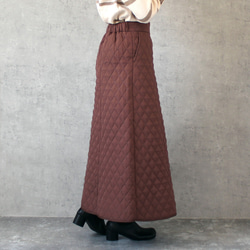 ｴﾄﾗﾝｾﾞꕤ印象的なキルティング素材で美しいAラインのロングスカート 防寒 et5538 12枚目の画像