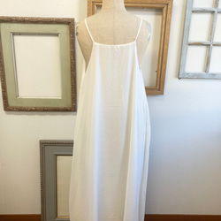 Sale price ★ 前後兩面穿❤️ 透視雪紡和緞面吊帶背心連衣裙 白色（L 到 LL 均碼） 第7張的照片