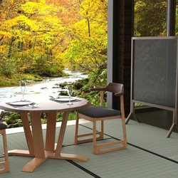【送料込】和 モダン インテリア 畳と床を傷つけない北欧デザインの椅子 くつろぎ チェア 3  H 3枚目の画像