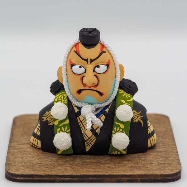九谷焼 古い置物 歌舞伎 勧進帳 弁慶 20cm - 置物