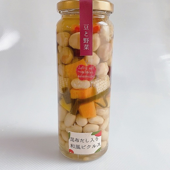 豆と野菜のピクルス昆布入り昆布出汁和風ピクルス 1枚目の画像
