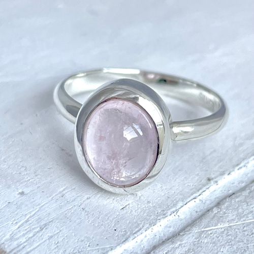 モルガナイト　silverリング モルガナイトリング シルバー950 サイズ12号 〈送料無料〉SR-078