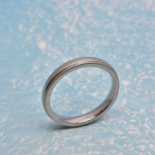 単品・刻印10文字無料☆マット加工ミルグレインリング 結婚指輪