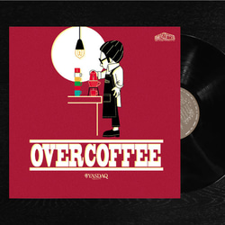 レコードジャケット風アート【レコード盤なし】OVER COFFEE_c127 1枚目の画像