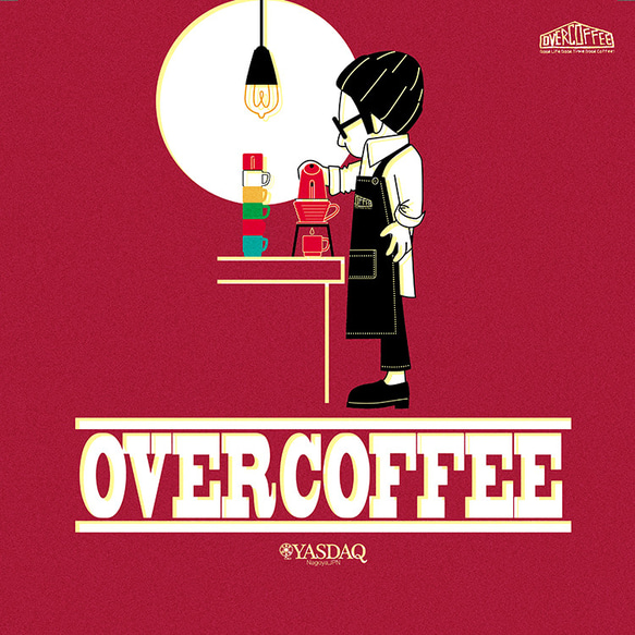 レコードジャケット風アート【レコード盤なし】OVER COFFEE_c127 2枚目の画像