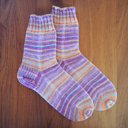 手編みの靴下　サイズ23cm 1枚目の画像