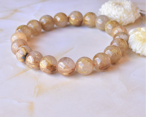 天然石（ルチル）ブレスレット11個セット 天然石（ルチル）ブレスレット11個セット 天然石（ルチル