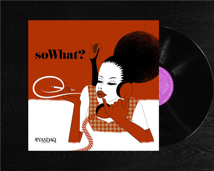 レコードジャケット風アート【レコード盤なし】So What?_c152
