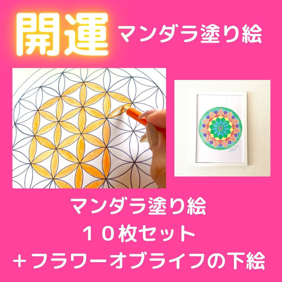 Amazon.co.jp: マンダラ塗り絵キット フラワーオブライフの下絵