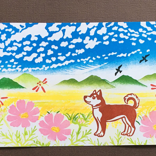消しゴムはんこNo.376 柴犬 thank you 消しゴムはんこNo.376 柴犬 thank you