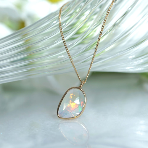 K18 オパール ネックレス 約40cm 送料無料】K18 オパール ネックレス 40cm/45cm/50cm ネックレス