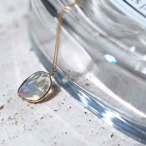 送料無料】K18 オパール ネックレス 40cm/45cm/50cm ネックレス