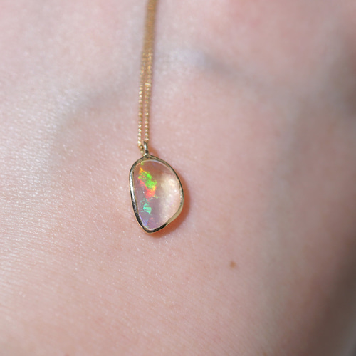 K18 オパール ネックレス 約40cm 送料無料】K18 オパール ネックレス 40cm/45cm/50cm ネックレス