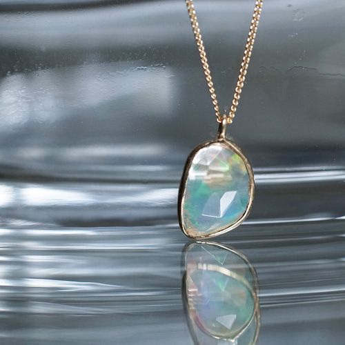 送料無料】K18 オパール ネックレス 40cm/45cm/50cm ネックレス