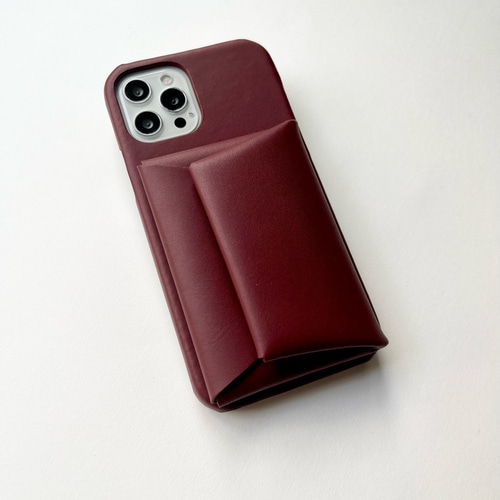 iphone14 14pro 本革 スマホケース レザー イニシャルが入れ