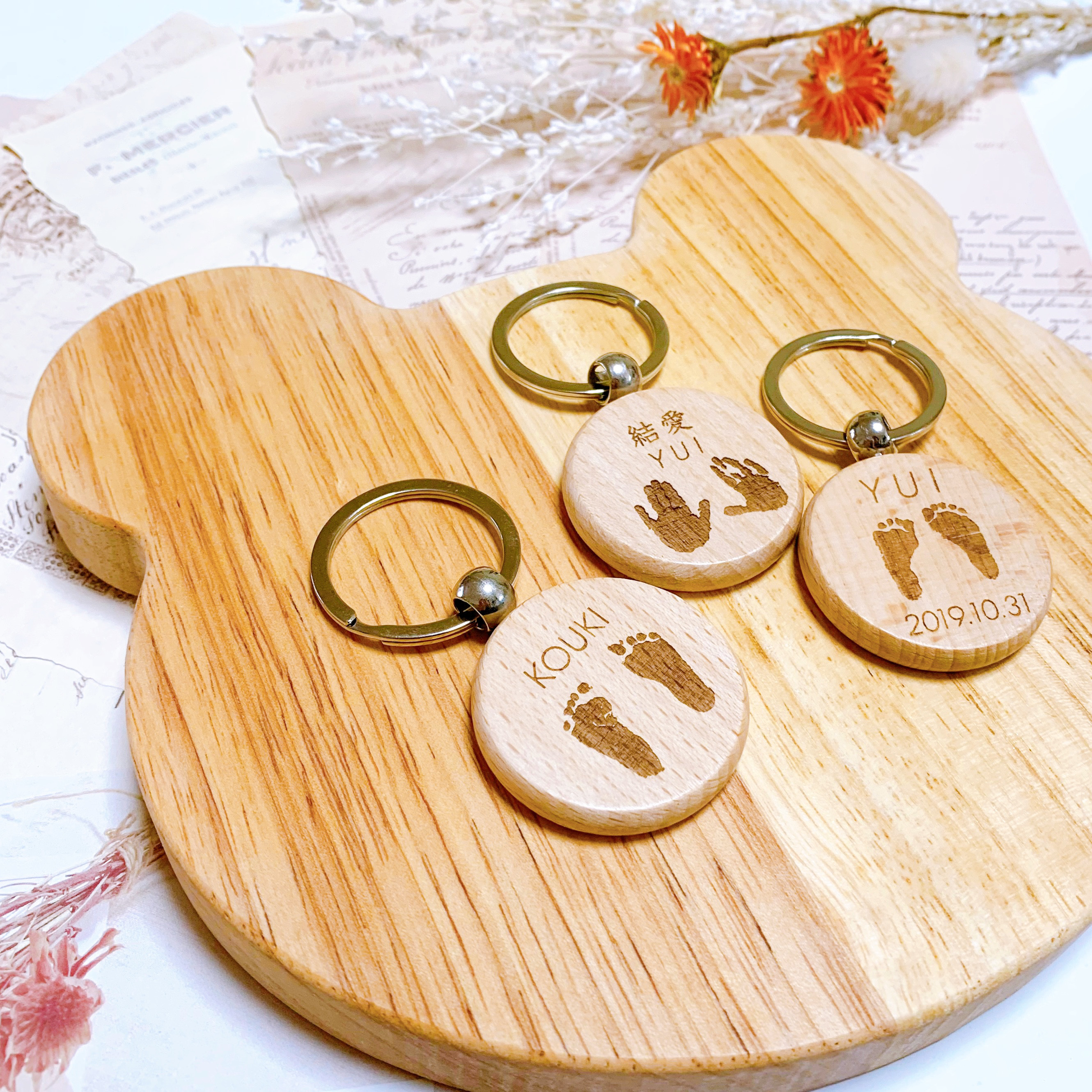 ★FISHMOON☆様オーダーページ❁手形足形キーホルダー꘎୫名入れギフト記念品 手形足型キーホルダー】人気ランキング2025年決定版