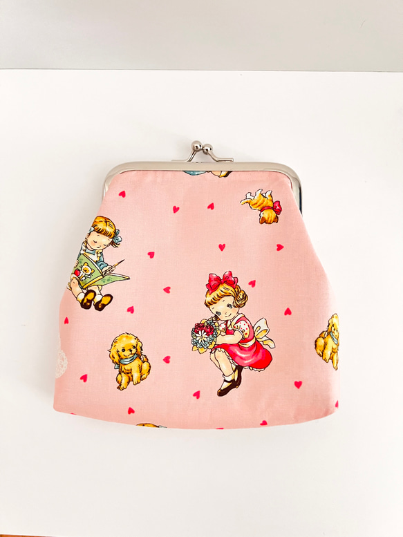 ハンドメイドがま口ポーチ マーガレット＆ソフィー 酷く 