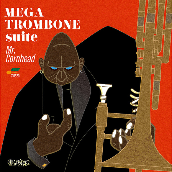 レコードジャケット風アート【レコード盤なし】コーンヘッド_c172 2枚目の画像