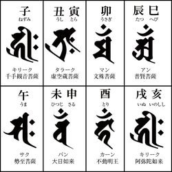 梵字（タラーク）干支マスク（白生地）、子供用～大人用、送料無料 3枚目の画像