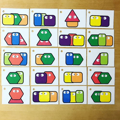 マグネットシート 知育玩具 セット マッチング 形と色 マグネット 見本各20枚 4種セット 知育玩具